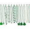 Winlyn Bulk,Novelty Jewelry Assortment Green Shamrock Beads Necklaces Tattoo Party Favor Supplies for St. Patrick’s Day Irish Party Accessories Decor