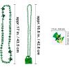 Winlyn Bulk,Novelty Jewelry Assortment Green Shamrock Beads Necklaces Tattoo Party Favor Supplies for St. Patrick’s Day Irish Party Accessories Decor
