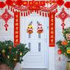 Winlyn Chinese New Year Party Decorations Good Luck Garlands Red Lanterns Hanging 3D Red FU Ornaments Good Luck Tree Ornaments Hong Bao Paper Cutting for Asian Lunar New Year 2025 Snake Year Decor