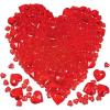700 Pcs 2 Sizes Red Acrylic Hearts Charms Crystal Heart Shaped Diamond Gems Valentines Decorative Heart Gems for Valentine’s Day Wedding Anniversary Party Vase Fillers Table Scatters