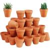 72 Pcs Small Mini Clay Pots – 2” Terracotta Pot Ceramic Pottery Planter Terra Cotta Flower Pot Succulent Nursery Pots Great for Windowsill, Cactus Plant, Crafts, Wedding Favors Baby Shower