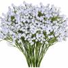 Supla Pack 2 Baby’s Breath Artificial 14 Forks,Total of 882 White Blooms Babys Breath Bulk Flower Bush Gypsophila Artificial in White -15.7″ Tall for Wedding Wreath Boutonniere Flower Crown