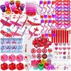 Winlyn 112 Pcs Valentine’s Day Stationery Toy Assortment Set Valentine Goodie Bags Stuffers Valentine Rewards Prizes Bulk for Kids Students Valentine Party Favors Treats School Classroom Gift Exchange