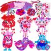 Winlyn 24 Sets Valentine Decorations DIY Valentine Monster Ornaments Craft Kits Hearts Monster Art Sets Foam Valentine Stickers for Kids Valentine’s Day Party Classroom Activities Gift Exchange