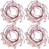 Winlyn 4 Pcs Valentine Candle Rings Wreaths Red Heart and Berry Candle Holder Rings Red Pip Berry Candle Rings Mini Wreaths 9.5″ Wide for Valentine’s Day Wedding Windows Table Centerpieces(Pink)