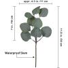 Supla 10 Pcs Fake Eucalyptus Leaves Stems Bulk Artificial Silver Dollar Plant in Grey Green 11.8″ Tall Wedding Artificial Greenery Holiday Greens Floral Arrangement