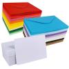 144 Sets 18 Colors #56 Mini Envelopes Coin Envelopes Pocket Envelopes 3 x 4 1/2 with Blank White Flat Business Cards Small Gift Notecards Quick Thank You Note Lunchbox Note for Party Shower Greeting