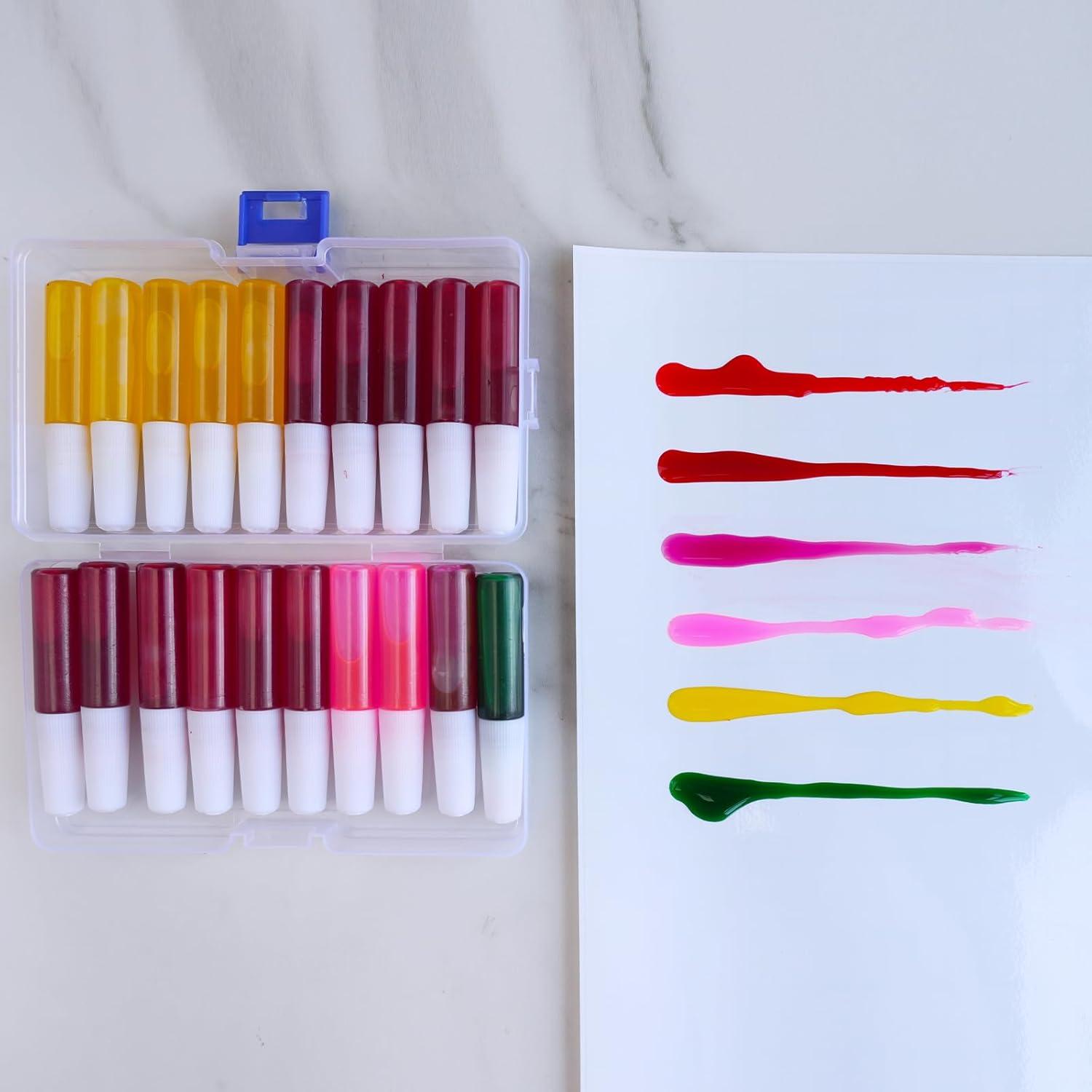 imageWinlyn 24 Sets Chinese New Year Lantern Suncatcher Ornaments Decorations DIY Window Paint Art Craft Kits Red Lantern Painting Kits for Kids Classroom Activities Lunar New Year Art Project Party Favors