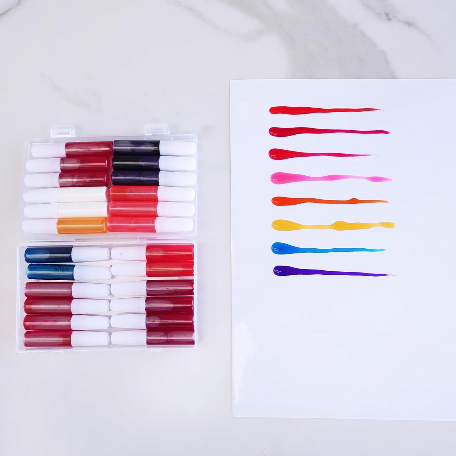 imageWinlyn 24 Sets Heart Hot Air Balloon Suncatchers Ornaments Decorations DIY Window Paint Art Craft Kits Sun Catcher Painting Kit for Kids Valentines Day Classroom Activities Party Favors Gift Exchange