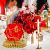 Winlyn 18 Pcs Chinese Lunar New Year Party Decorations Good Luck Honeycomb Centerpieces Hanging Red Lanterns Lucky Garland New Year Banner for Asian Vietnamese Tet Festival Wedding Horse Year 2026