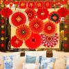 Winlyn 20 Pcs Bulk Chinese Lunar New Year Party Decorations Red Lanterns Oriental Hanging Lucky Paper Fans New Year Banner for Asian Vietnamese TET The Year of Horse Festival Wedding 2026 Decor