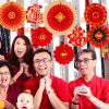 Winlyn 20 Pcs Bulk Chinese Lunar New Year Party Decorations Red Lanterns Oriental Hanging Lucky Paper Fans New Year Banner for Asian Vietnamese TET The Year of Horse Festival Wedding 2026 Decor