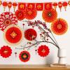 Winlyn 20 Pcs Bulk Chinese Lunar New Year Party Decorations Red Lanterns Oriental Hanging Lucky Paper Fans New Year Banner for Asian Vietnamese TET The Year of Horse Festival Wedding 2026 Decor