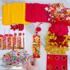 Winlyn 24 Sets Chinese New Year Decorations DIY Good Luck Bookmarks Craft Kits Blank Foam Bookmarks with Lunar New Year Stickers for Kids Asian Classroom Activities Reading Party Favors Gift Exchange