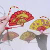 Winlyn 24 Sets Chinese New Year Fan Suncatcher Ornaments Decorations DIY Window Paint Art Craft Kits Sun Catchers Painting Kits for Kids Classroom Activities Lunar New Year Art Project Party Favors