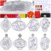 Winlyn 24 Sets Chinese New Year Lantern Suncatcher Ornaments Decorations DIY Window Paint Art Craft Kits Red Lantern Painting Kits for Kids Classroom Activities Lunar New Year Art Project Party Favors