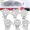 Winlyn 24 Sets Heart Hot Air Balloon Suncatchers Ornaments Decorations DIY Window Paint Art Craft Kits Sun Catcher Painting Kit for Kids Valentine’s Day Classroom Activities Party Favors Gift Exchange