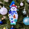 Winlyn 24 Sets Winter Decorations DIY Polar Bear Ornament Bookmark Christmas Craft Kits Foam Polar Bear Bookmark with Festive Snowflake Foam Stickers for Kids Holiday Classroom Activities Party Favors