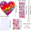 Winlyn 32 Sets Colorful Magic Color Scratch Valentine Hearts Ornaments Decorations Valentine Scratch Art Hearts Valentine’s Day Craft Kits for Kids Classroom Activities Party Favors Gift Exchange