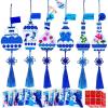 Winlyn 24 Sets Chinese New Year Decorations DIY Ming Vase Ornaments Craft Kits Blank Foam Vases with Blue and White Chinese Stickers for Kids Asian Classroom Activities Party Favors Gift Exchange