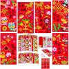 Winlyn 24 Sets Chinese New Year Red Envelopes Craft Kits DIY Lucky Hong Bao Cash Envelopes Crafts Lunar New Year Foam Stickers for Kids Asian 2026 Year of The Horse Classroom Activities Party Favors