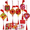 Winlyn 24 Sets Lunar New Year Decorations DIY Chinese Lantern Ornaments Craft Kits Blank Foam Lantern with Good Luck Stickers for Kids Asian Oriental Classroom Activities Party Favors Gift Exchange