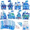 Winlyn 24 Sets Winter Decorations DIY 3D Gingerbread House Ornaments Christmas Crafts Kits Foam House with Snowflake Foam Stickers for Kids Holiday Seasonal Gift Home Classroom Activities Party Favors