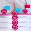 Winlyn 36 Sets Valentine’s Day Decorations DIY Heart Bookmarks Valentine Craft Kits Blank Foam Heart Bookmarks Hearts Foam Stickers for Kids Classroom Activities Reading Party Favors Gift Exchange