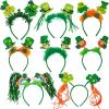 Winlyn Bulk St. Patrick’s Day Novelty Jewelry Assortment St. Pat’s Party Favors Supplies Shamrock Necklace Coins Head Bopper Bracelet Tattoo Mustaches Accessories for St. Patty’s Day Irish Party Decor
