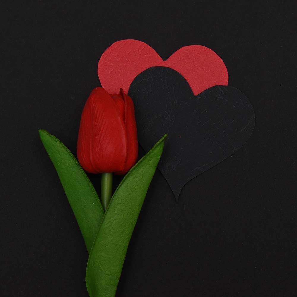 image:imageWinlyn 28 Pcs Multicolor Tulips Artificial Flowers Faux Tulip Stems Real Feel PU Tulips Easter Spring Wedding Bouquet Centerpiece Floral Arrangement Cemetery Table Dcor 14 TallMulti Color