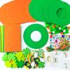 12 Sets St. Patrick’s Day Shamrock Wreath Sign Decorations Foam St. Patrick’s Day Craft Kits Lucky Shamrock Four-Leaf Clover Rainbow Foam Stickers for Kids Party Favors Classroom Activity Art Project