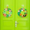 12 Sets St. Patrick’s Day Shamrock Wreath Sign Decorations Foam St. Patrick’s Day Craft Kits Lucky Shamrock Four-Leaf Clover Rainbow Foam Stickers for Kids Party Favors Classroom Activity Art Project