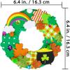 12 Sets St. Patrick’s Day Shamrock Wreath Sign Decorations Foam St. Patrick’s Day Craft Kits Lucky Shamrock Four-Leaf Clover Rainbow Foam Stickers for Kids Party Favors Classroom Activity Art Project