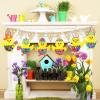 Winlyn 24 Sets Easter Decorations DIY 3D Chick Hatching from Egg Ornaments Easter Craft Kits Foam Easter Stickers Pom-poms Googly Eyes for Kids Party Favors Spring Classroom Activity Art Project