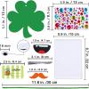 Winlyn 27 Sets St. Patrick’s Day Decorations Lucky Shamrock Ornaments DIY St. Pat’s Craft Kits Four-Leaf Clover Irish Lucky Shamrock Foam Stickers for Kids Party Classroom Home Activities Art Project