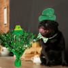 Winlyn 3 Pcs St. Patrick’s Day Shamrock Spray Centerpieces Green Metallic Foil Shamrock Centerpieces Gleam ‘N Burst Centerpieces Balloon Weight Centerpieces for St. Patty’s Day Party Table Decorations(11.8″ in height)