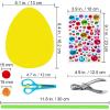 Winlyn 32 Sets Easter Craft Kits DIY Egg Ornaments Decoration Art Sets Assorted Foam Egg Ornaments Spring Foam Stickers for Kids Classroom Activities Party Favors Art Project