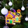 Winlyn 24 Sets Halloween Crafts Kits DIY Halloween House Ornaments Decorations Art Sets Monster Ghost Bat Foam Stickers Fall Arts and Crafts for Kids Classroom Activities Trick-or-Treat Party Favors