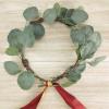 18 Pcs Fake Eucalyptus Leaves Stems Bulk Artificial Oval Eucalyptus Leaves Branches with Seeds in Grey Green for Wedding Holiday Greenery Decoration Indoor Floral Vase Bouquet Centerpiece Arrangement(Green)