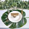 Winlyn 13 Pcs Assorted Artificial Tropical Leaves Set Decorative Real Touch Faux Monstera and Palm Leaves with Stems for Luau Hawaiian Safari Beach Jungle Tiki Theme Party Summer Wedding Home Décor