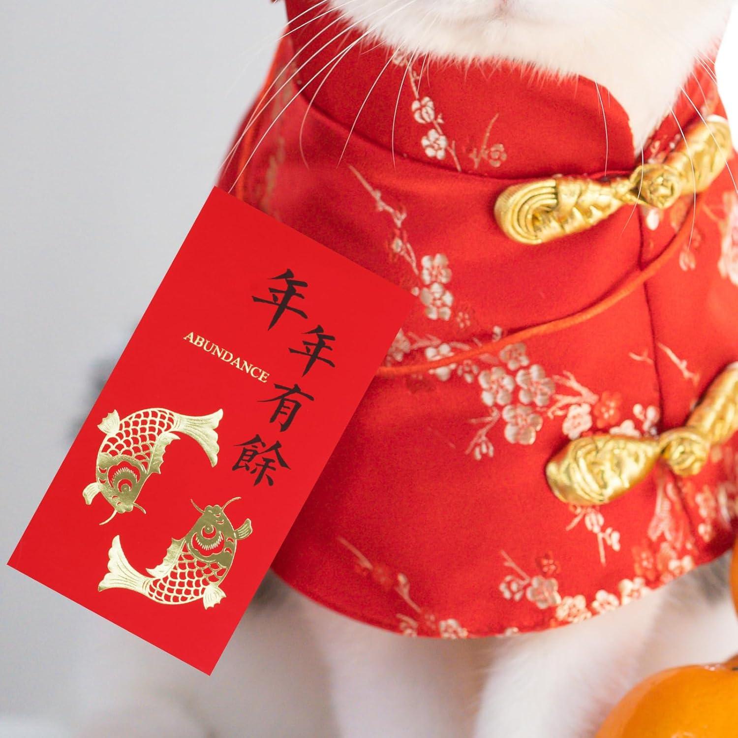 image:imageSupla 120 Pcs 6 Design Chinese Hong Bao Red Envelopes Lucky Money Envelopes Red Packet Lai See Lucky Packet Cash Envelope Red Pockets for Chinese New Year Wedding Birthday Year of The Dragon 2024