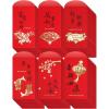 Supla 120 Pcs 6 Design Chinese Hong Bao Red Envelopes Lucky Money Envelopes Red Packet Lai See Lucky Packet Cash Envelope Red Pockets for Chinese New Year Wedding Birthday Year of The Dragon 2024