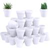 Winlyn 60 Pcs White Terra Cotta Pot – 2.5 Inch Tiny Mini Clay Pots with Drainage Holes Flower Nursery Terra Cotta Pots for Succulent Plants, Crafts, Wedding Baby Shower Favor