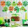 36 Sets St. Patrick’s Day Irish Lucky Shamrock Ornaments Decorations DIY St. Patrick’s Day Craft Kits Foam Shamrock Four-Leaf Clover Shaped Ornaments for Kids Classroom Activity Luck Gift Art Project