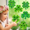 Winlyn 24 Sets St. Patrick’s Day Shamrock Ornaments Decorations DIY St. Pat’s Craft Kits Assorted Foam Lucky Shamrock Four-Leaf Clover Stickers for Kids Classroom Activities Party Favors Art Project