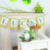 Winlyn 4 Pcs St. Patrick’s Candle Ring Lucky Shamrock Candle Wreath Rings Green Clover and Berry Wreaths 9.5″ for Spring Irish St. Patrick’s Day Wedding Kitchen Cabinet Wall Window Front Door Decor