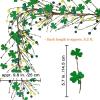 Winlyn 5.2 Ft Artificial St. Patrick’s Day Garland Lucky Shamrock and Berry Garland Green Clover Decorative Garland for Spring St Patrick’s Day Party Irish Wedding Decoration Mantel Table Centerpiece