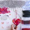 Winlyn 24 Sets Heart Suncatchers Ornaments Decorations DIY Window Paint Art Stickers Craft Kit Heart Sun Catchers for Kids Valentine’s Day Pirate-Themed Birthday Activities Art Project Party Favors