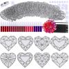 Winlyn 24 Sets Heart Suncatchers Ornaments Decorations DIY Window Paint Art Stickers Craft Kit Heart Sun Catchers for Kids Valentine’s Day Pirate-Themed Birthday Activities Art Project Party Favors