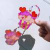 Winlyn 24 Sets Valentine’s Day Suncatchers Ornaments Decorations DIY Window Paint Art Stickers Craft Kit Heart Treats Sun Catchers for Kids Valentine’s Day Party Classroom Activities Gift Exchange